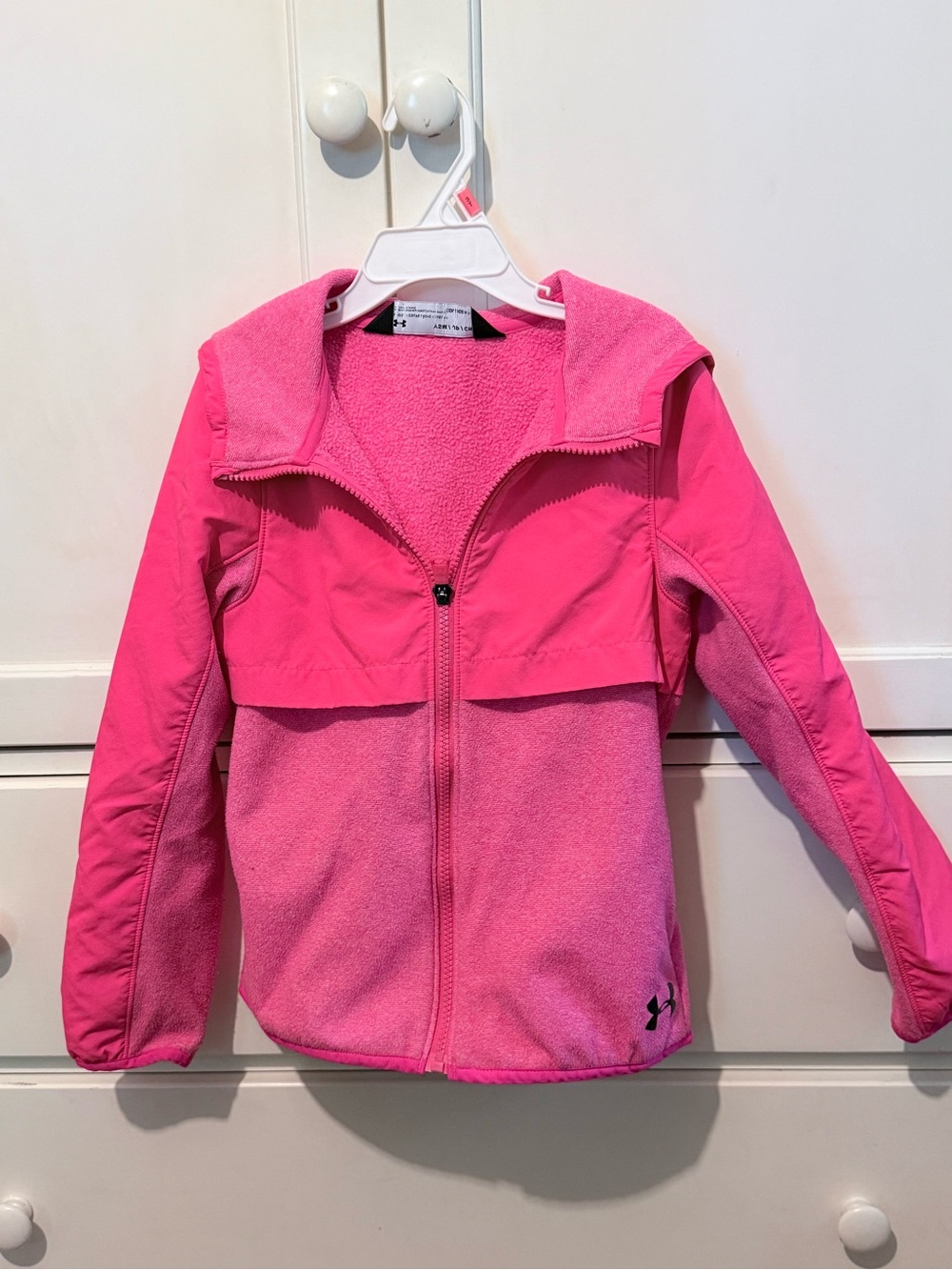 Little girl Under Armour Bright Pink Fleece Hoodie